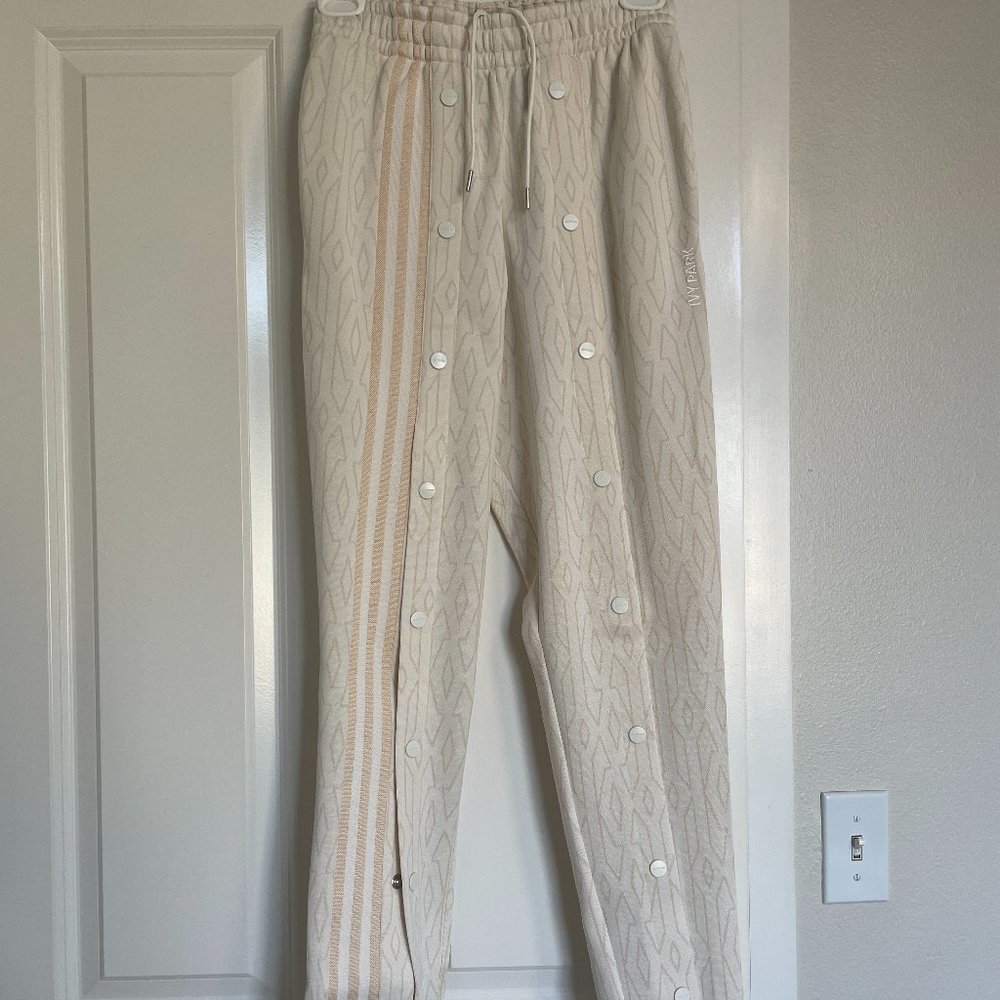 Ivy Park Cream Monogram Track Pants